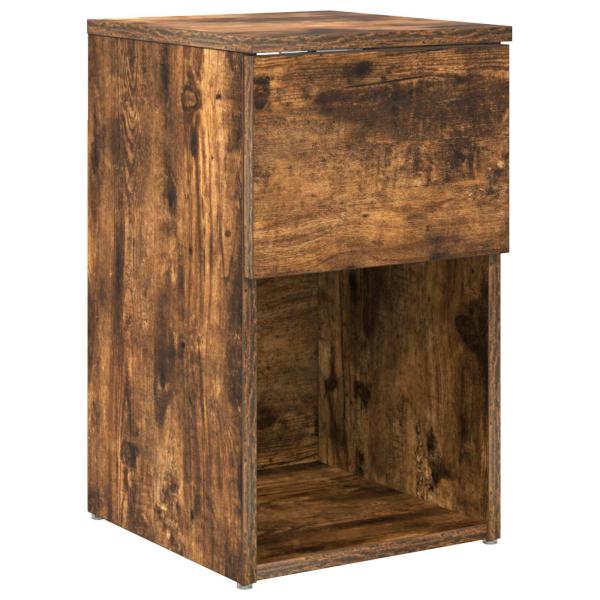 Bettschrank 2 Stk. Räuchereiche 29 x 31,5 x 49 cm Holzwerkstoff