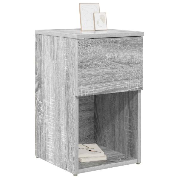 Bettschrank 2 Stk. Sonoma-Grau 29 x 31,5 x 49 cm Holzwerkstoff