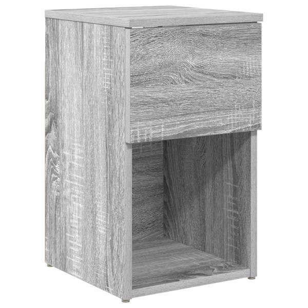 Bettschrank 2 Stk. Sonoma-Grau 29 x 31,5 x 49 cm Holzwerkstoff