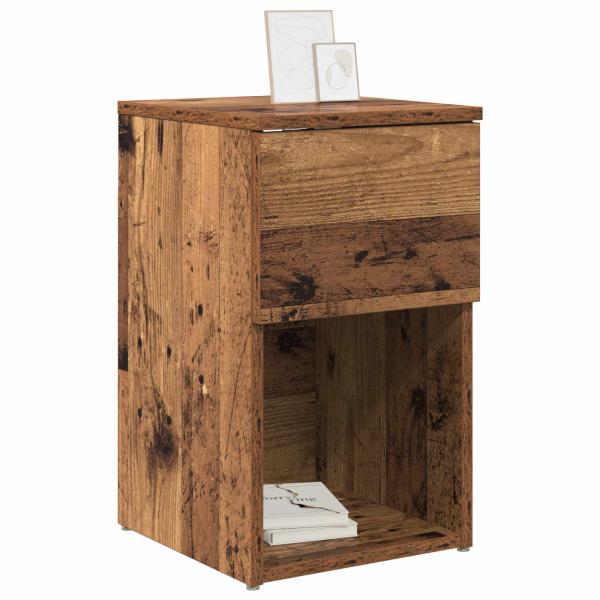 Bettschrank 2 Stk. Altholz 29 x 31,5 x 49 cm Holzwerkstoff