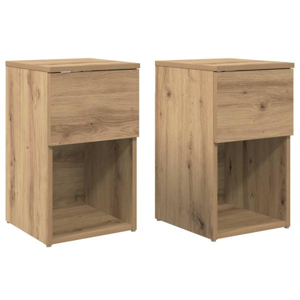 Bettschrank 2 stk. Artisan-Eiche 29 x 31,5 x 49 cm