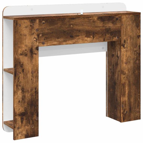 Kopfteil Schrank mit Speicher Geräucherte Eiche Holzwerkstoff