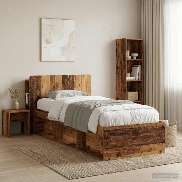 Kopfteil Schrank mit Speicher Altholz Holzwerkstoff