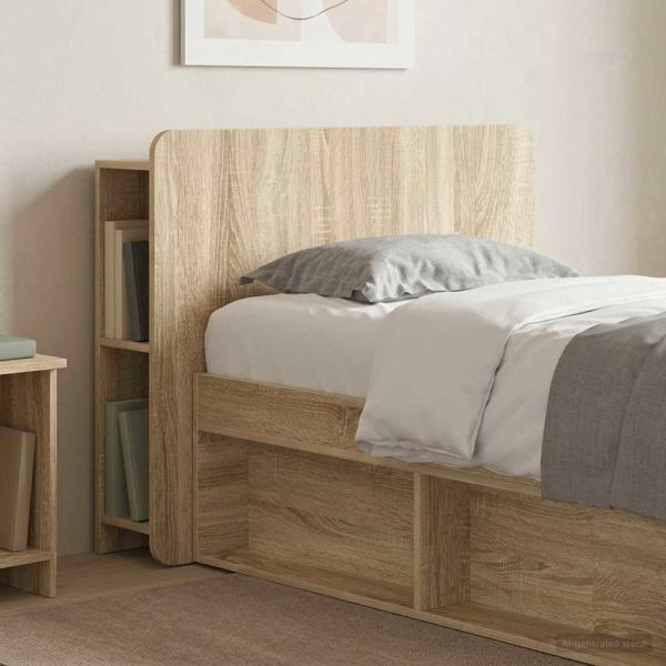ARDEBO.de - Kopfteil Schrank mit Speicher Sonoma-Eiche Holzwerkstoff