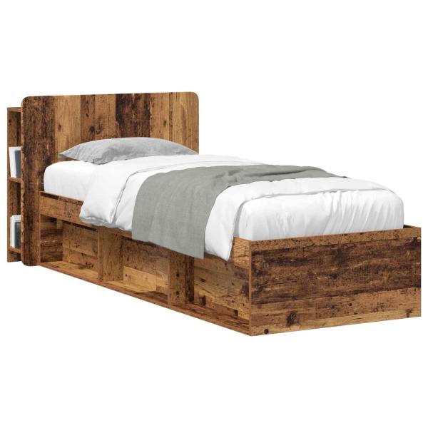 Kopfteil Schrank mit Speicher Altholz Holzwerkstoff