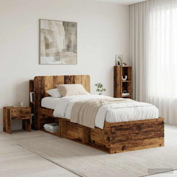 Kopfteil Schrank mit Speicher Altholz Holzwerkstoff