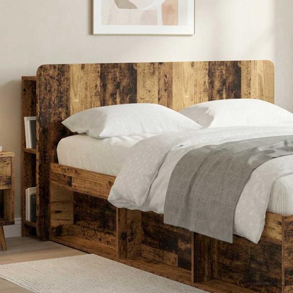 Kopfteil Schrank mit Speicher Altholz Holzwerkstoff