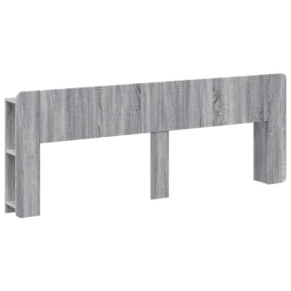 Kopfteil Schrank mit Speicher Graues Sonoma Holzwerkstoff