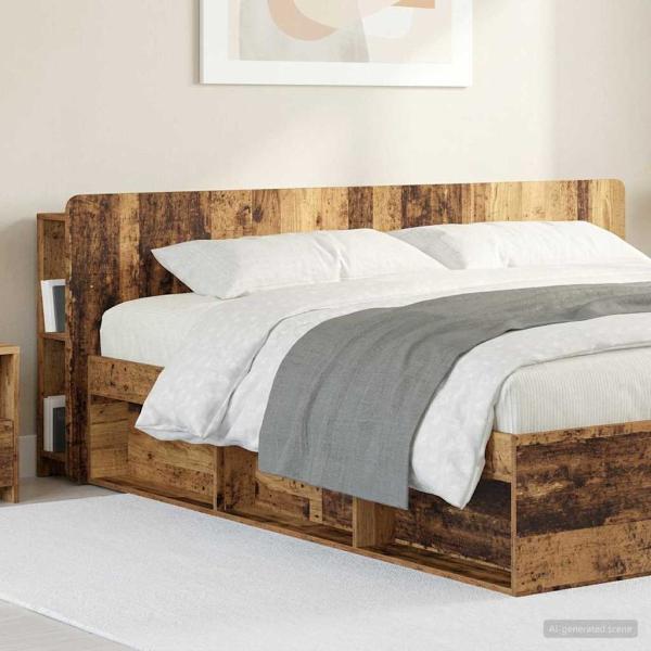 Kopfteil Schrank mit Speicher Altholz Holzwerkstoff