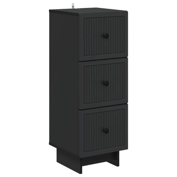 Schubladenschrank Schwarz 33 x 34,5 x 90 cm Holzwerkstoff