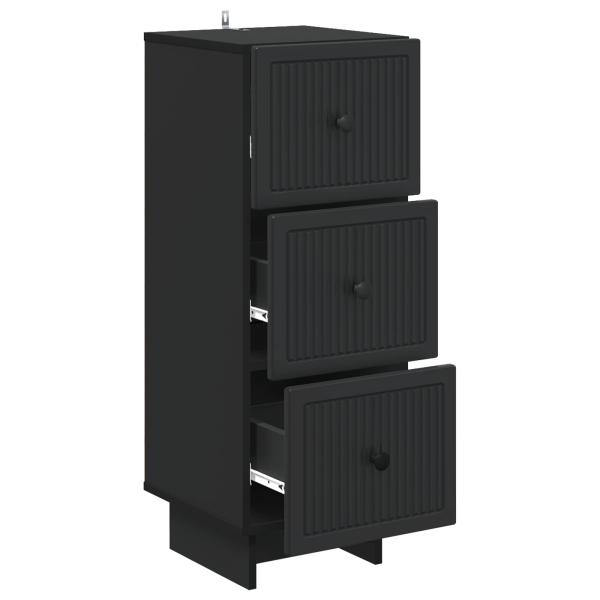 Schubladenschrank Schwarz 33 x 34,5 x 90 cm Holzwerkstoff
