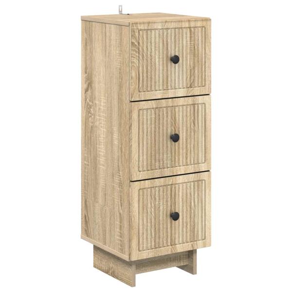 Schubladenschrank Sonoma-Eiche 33 x 34,5 x 90 cm Holzwerkstoff
