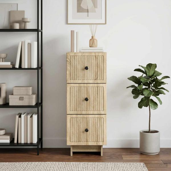 Schubladenschrank Sonoma-Eiche 33 x 34,5 x 90 cm Holzwerkstoff