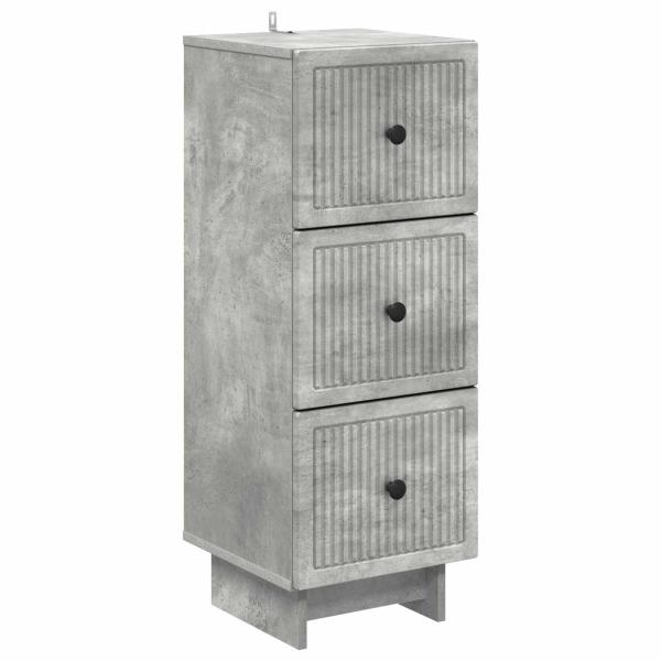 Schubladenschrank Betongrau 33 x 34,5 x 90 cm Holzwerkstoff