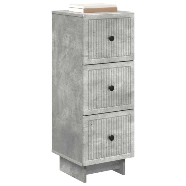 Schubladenschrank Betongrau 33 x 34,5 x 90 cm Holzwerkstoff
