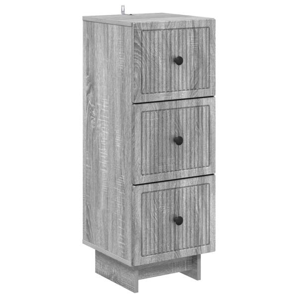 Schubladenschrank Graues Sonoma 33 x 34,5 x 90 cm Holzwerkstoff