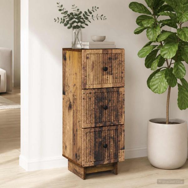 ARDEBO.de - Schubladenschrank Altholz 33 x 34,5 x 90 cm Holzwerkstoff