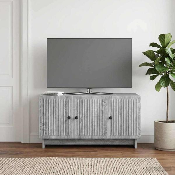 ARDEBO.de - TV-Schränk 99 x 34,5 x 50 cm Sonoma-Grau Holzwerkstoff