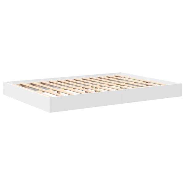 Bücherregal-Bett mit Regal Weiß 135 x 190 cm Holzwerkstoff