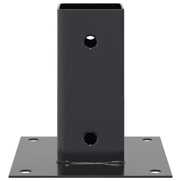 Pfostenträger Quadrat 4 Stk. 61x61 mm Pulverbeschichteter Stahl