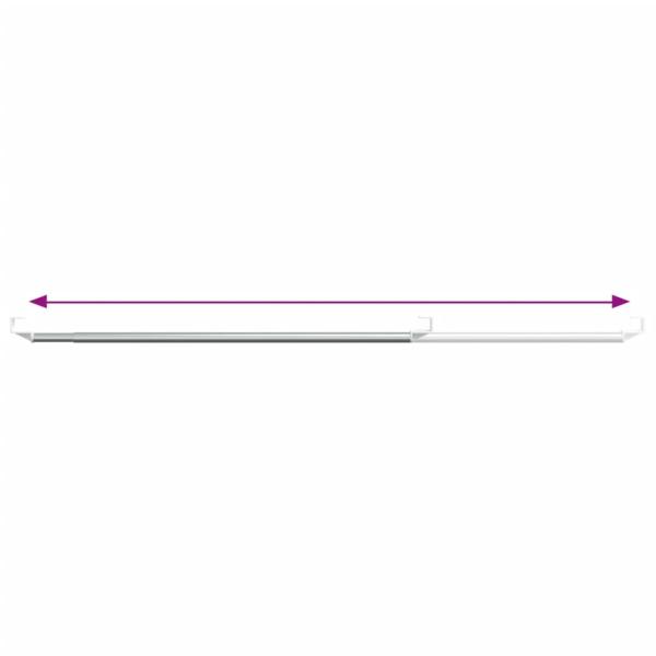Gardinenstangen 2 Stk. Weiß und Silbern 40-60 cm Aluminium