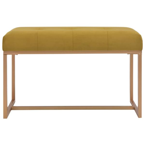 Bank 80 cm Senfgelb Samt