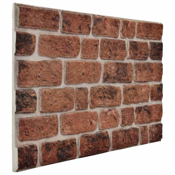 ARDEBO.de - Wandpaneele 10 pcs Braunes Ziegel 100 x 50 cm EPS-Schaum