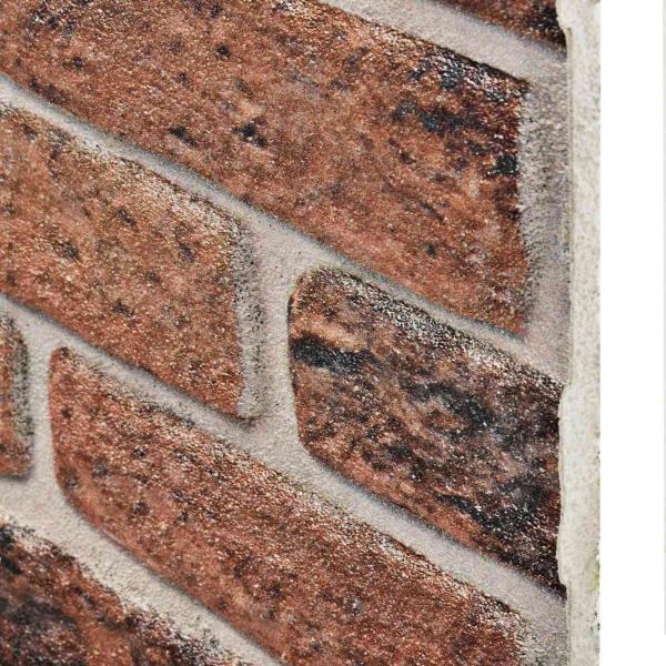 Wandpaneele 10 pcs Braunes Ziegel 100 x 50 cm EPS-Schaum