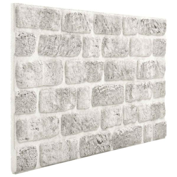 ARDEBO.de - Wandpaneele 10 pcs Hellgrau 100 x 50 cm EPS-Schaum