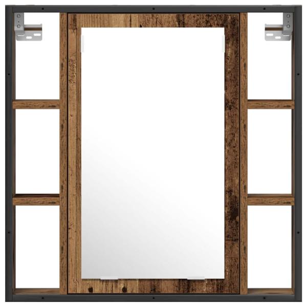 Badezimmermöbel-Set mit Regal mit Tür 2 pcs Braun Holzwerkstoff