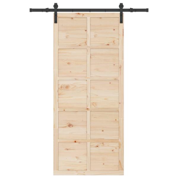 Schiebetür Natur 80 x 208 cm Massives Kiefernholz