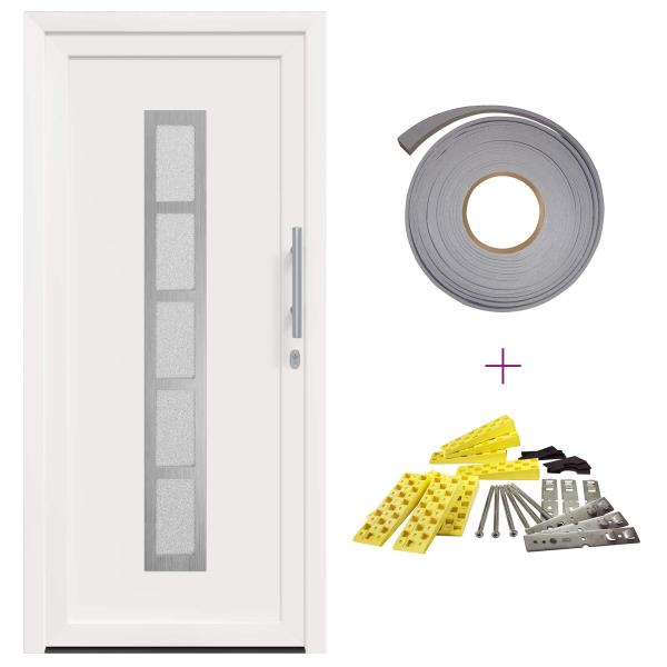 Vordertür 108 x 208 cm PVC Weiß