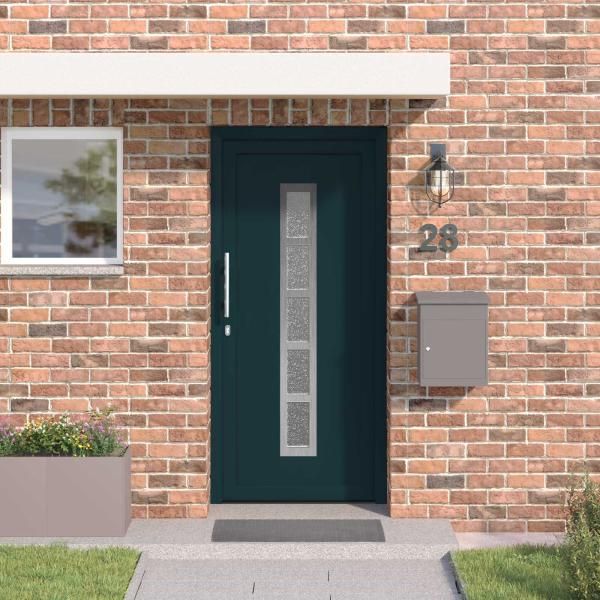 ARDEBO.de - Vordertür 98 x 200 cm PVC Anthrazit