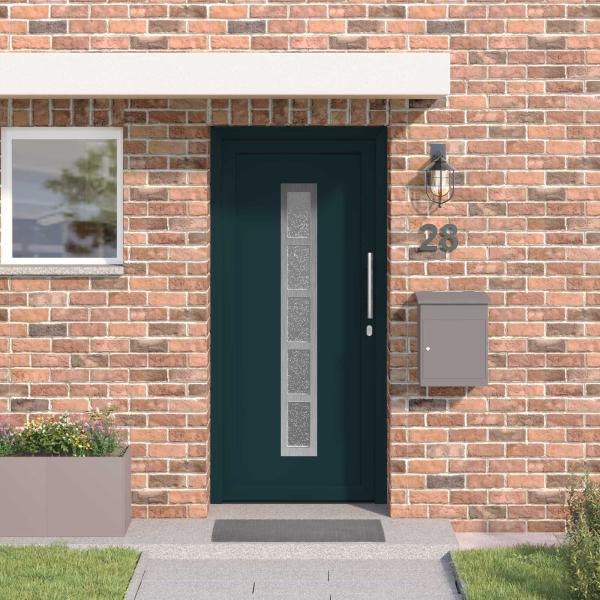 ARDEBO.de - Vordertür 98 x 208 cm PVC Anthrazit