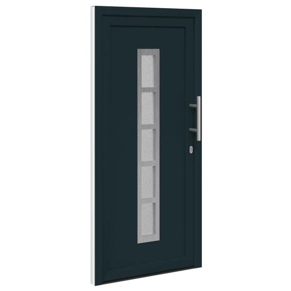 Vordertür 98 x 208 cm PVC Anthrazit