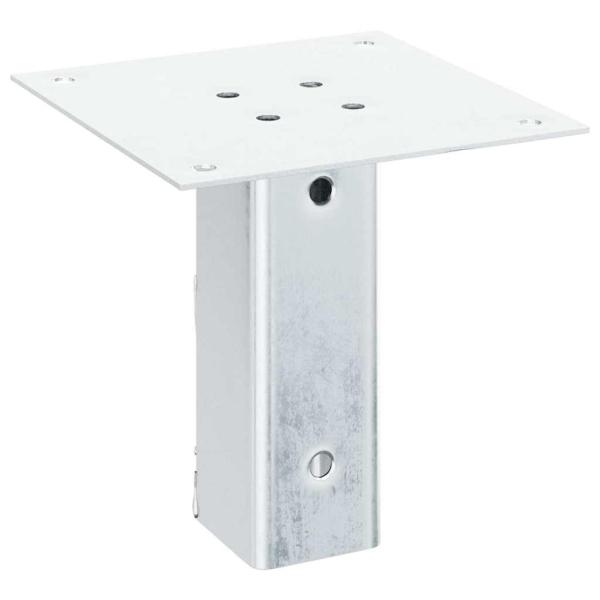 Pfostenträger Quadratisch 4Stk. Silber 46x46mm Verzinkter Stahl