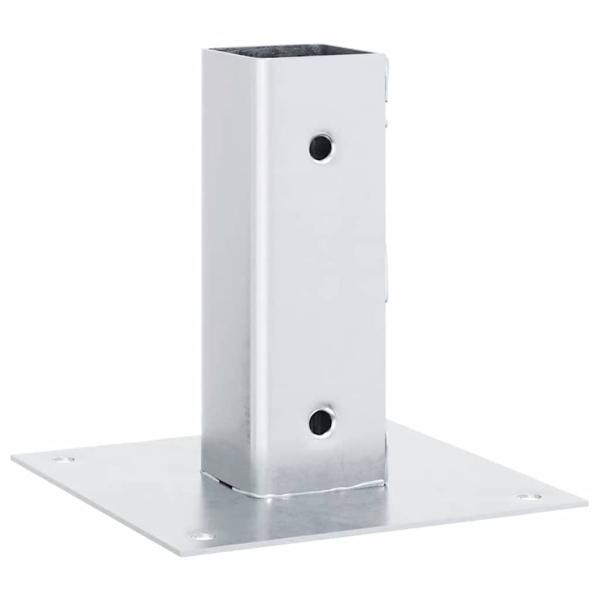 Pfostenträger Quadratisch 4Stk. Silber 51x51mm Verzinkter Stahl