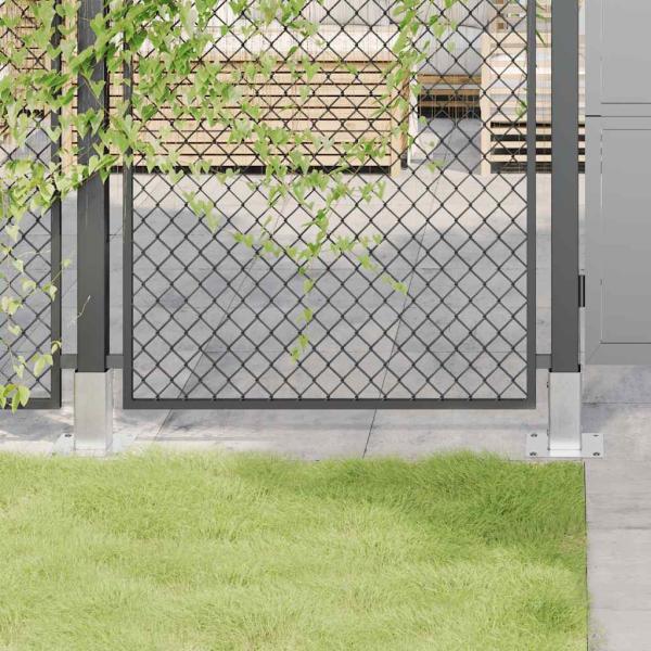 ARDEBO.de - Pfostenträger Quadratisch 4Stk. Silber 61x61mm Verzinkter Stahl