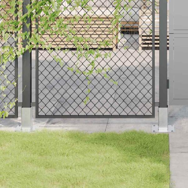 ARDEBO.de - Pfostenträger Quadratisch 12 Stk. Silber 61x61mm Stahl Verzinkt