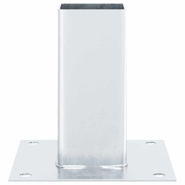 Pfostenträger Quadratisch 12 Stk. Silber 61x61mm Stahl Verzinkt
