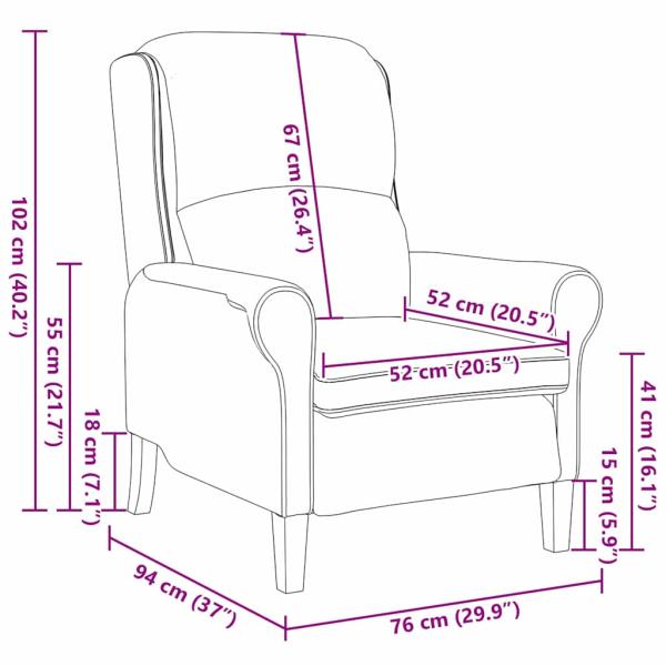 Sessel Schwarz 76 x 94 x 102 cm Mikrofaser