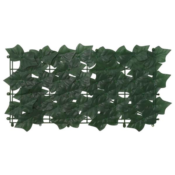 Balkonsichtschutz mit Blättern Dunkelgrün 400 x 100 cm