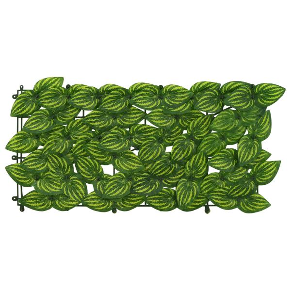 Balkonsichtschutz mit Blättern Grün und Gelb 600 x 75 cm