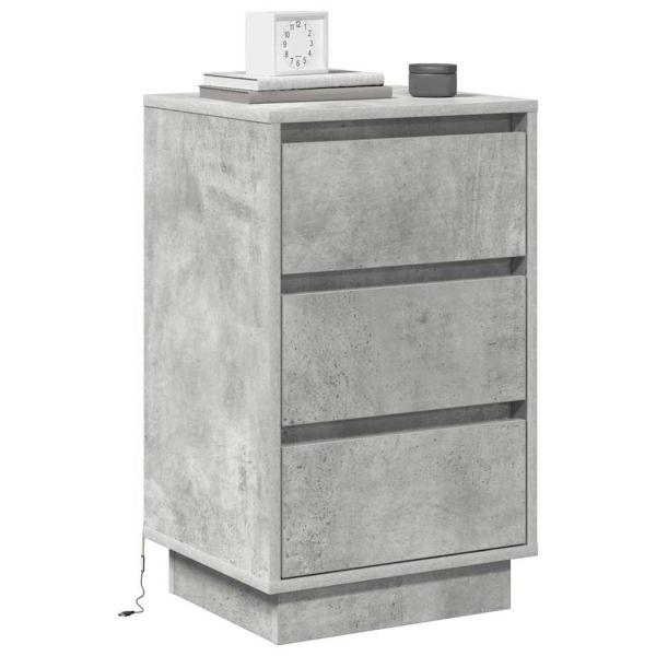 Nachttisch Beton Grau 39 x 34,5 x 65 cm Holzwerkstoff