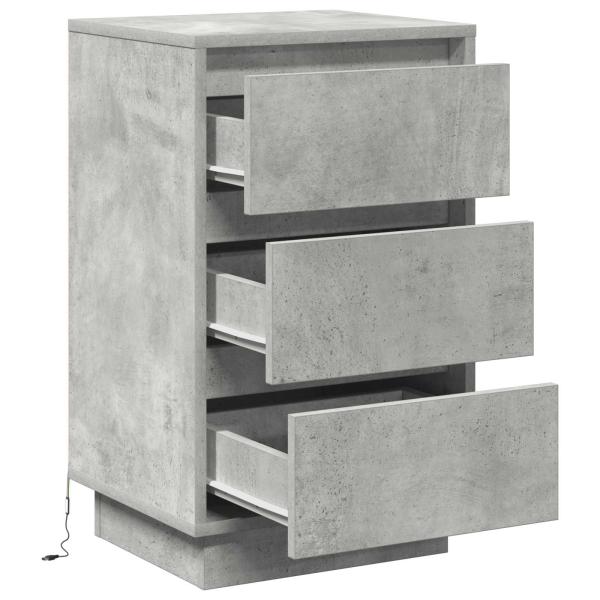 Nachttisch Beton Grau 39 x 34,5 x 65 cm Holzwerkstoff
