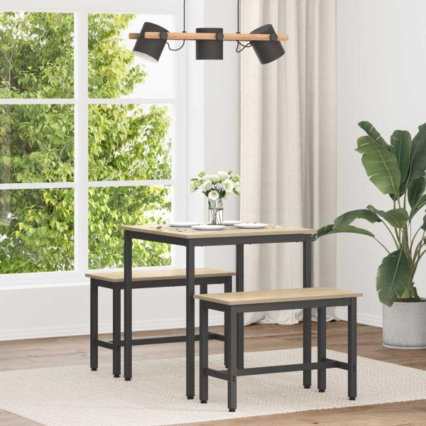 ARDEBO.de - Esstische 70 x 70 x 75 cm Holzwerkstoff Sonoma-Eiche