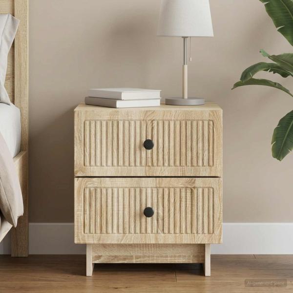 ARDEBO.de - Nachttisch Sonoma-Eiche 43 x 34,5 x 47,5 cm Holzwerkstoff