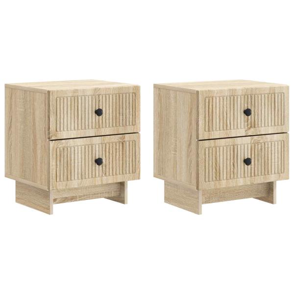 Nachttisch 2 stk. Sonoma-Eiche 43 x 34,5 x 47,5 cm