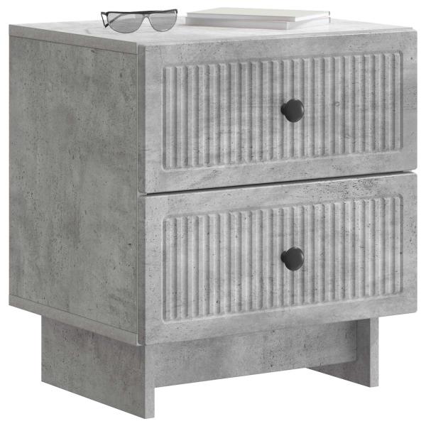 Nachttisch 2 stk. Betongrau 43 x 34,5 x 47,5 cm Holzwerkstoff