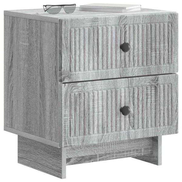 Nachttisch 2 stk. Graues Sonoma 43 x 34,5 x 47,5 cm